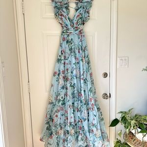 Floral Ruffle Maxi Dress